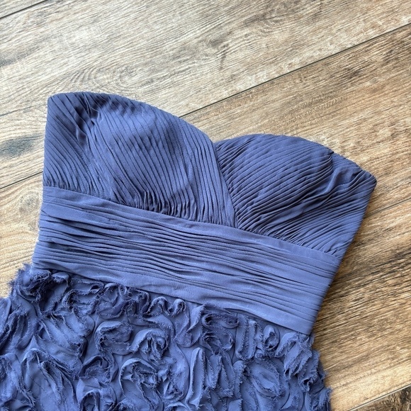 JS Collections Strapless Purple Mini Dress Women's Size 4 - Picture 3 of 5